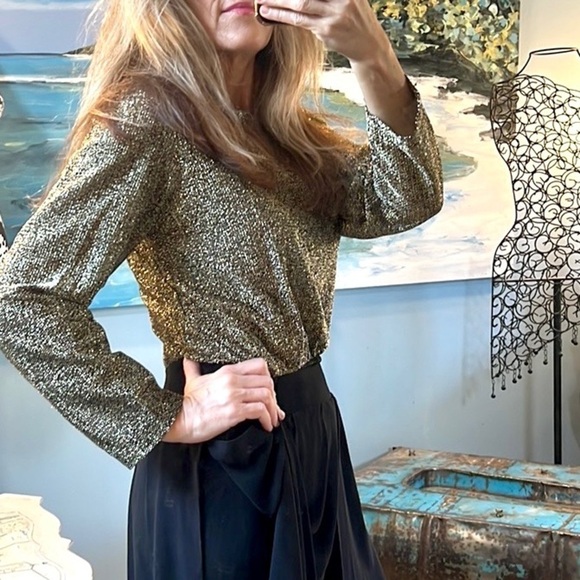 VTG, Victoria’s Secret,Shimmering Gold & Black Bodysuit w/Snaps, EUC, AWESOME - Picture 5 of 10